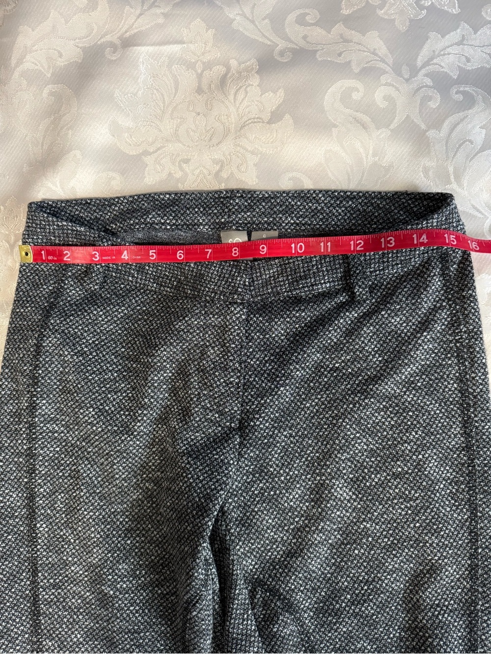 Modo SoLo by We3 Gray Textured Ankle Pants Career Office Stretch Size 6 - Picture 8 of 13